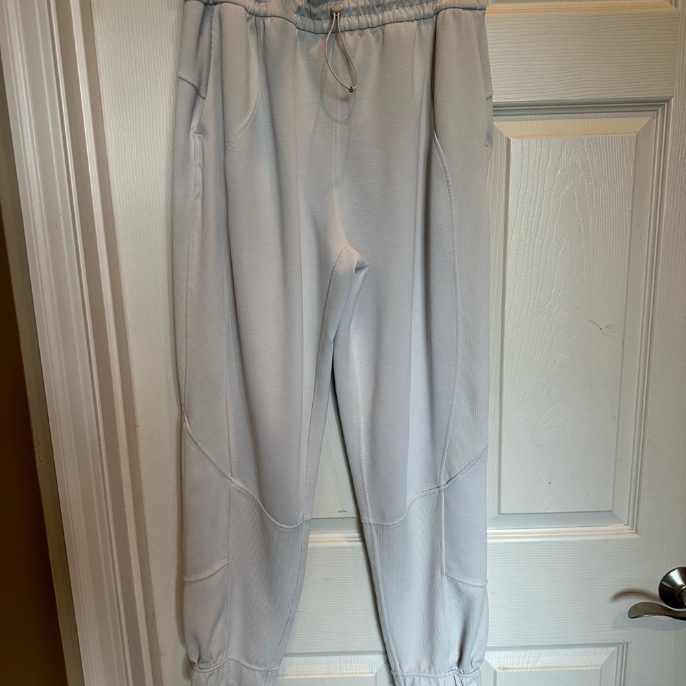 Lululemon Athletica Gray Track Pants with Elastic Cuffs